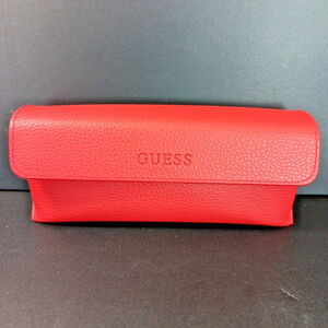 GUESS Red Case for Eyeglasses Sunglasses Faux Leather New Authentic